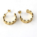 New trendy style big circle customized earrings large gold hoop earrings for women